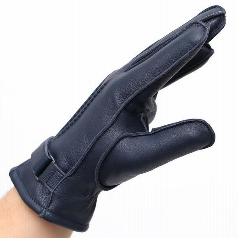 美品☆メンズ☆手袋☆ネイビー☆ブルー☆グラデーション☆シープスキン☆ 手袋 メンズ レザー 本革 ブルー ネイビー 青色 ディアスキン(鹿