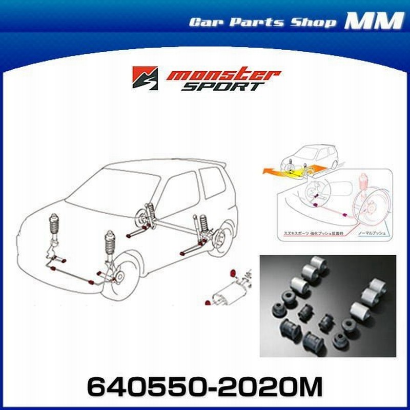 Monster Sport モンスタースポーツ m Fスタビ用 1台分 14点set サスペンションブッシュセット スズキ 軽自動車 他 通販 Lineポイント最大0 5 Get Lineショッピング