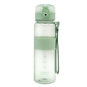 LocknLock 樂扣樂扣 優質BisFree 耐熱 隨身 冷水瓶 彈跳蓋 附掛帶 500ml /個 ABF-531系列 淡莫綠  ABF-531LMIT