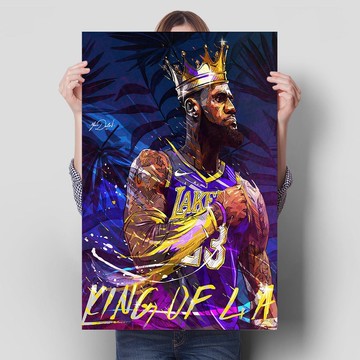 nba海報墻貼球星籃壁紙宿舍NBA明詹姆斯湖人皇大寢室畫兒童房裝飾