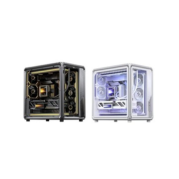 JONSBO 喬思伯 X400 ATX/Type-C/強化玻璃/雙艙設計 全景玻璃機殼 鈦灰色/銀白色