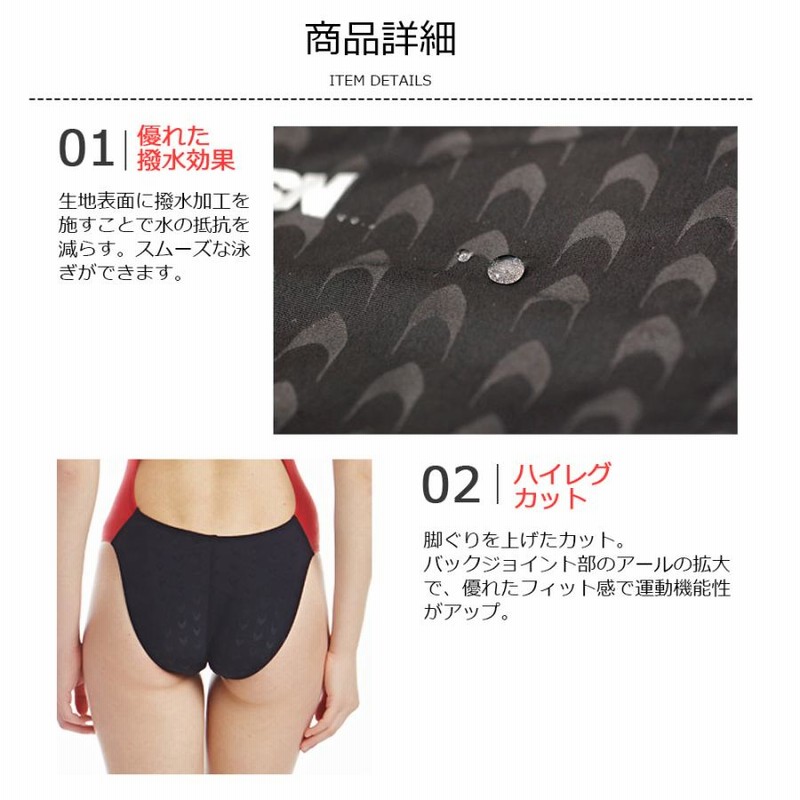 AIRFRIC 競泳水着 フィットネス水着 レディース ハイレグ