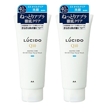 LUCIDO 倫士度 Q10男士去油洗面乳 EX 油脂清潔 無香料 40歲以上適用  130g  2條