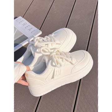 MKTKM加絨棉鞋小白鞋女2024新款秋冬爆款厚底帆布鞋休閑運動板鞋