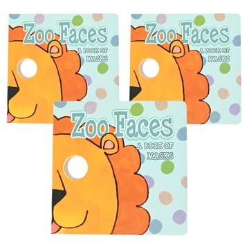 Melissa&Doug 瑪莉莎 童書 逗趣面具書 可愛動物 3件組  不適用