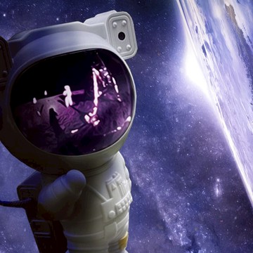 【聖誕禮物首選】(帶你遨遊星空-大人小孩都會驚喜的禮物) AST-M34 星球漫步太空人極光投影燈-附搖控器