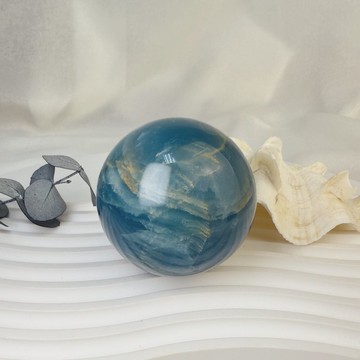 原礦球/心靈力量-海洋藍力士水晶球