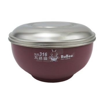 一品川流 豆豆316不鏽鋼隔熱碗-附不鏽鋼蓋-14cm-3入