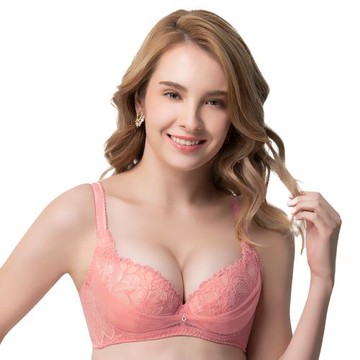 【Swear 思薇爾】 撩波鳶尾花系列A-E罩蕾絲包覆內衣(霓粉橘)