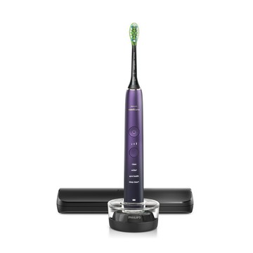 情人節主打【PHILIPS 飛利浦】HX9911  亮白隨行智能鑽石音波電動牙刷/震動牙刷 紫鑽機