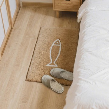 日本霜山 小魚塗鴉防滑吸水快乾浴室踏墊(小)-45x65cm-多色可選