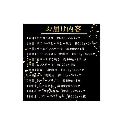 ふるさと納税 鹿児島県 肝付町 G01001 ＜定期便・全12回＞鹿児島県産黒毛和牛おまかせ定期便 