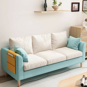 免運 開立發票 沙發小戶型北歐簡約現代公寓出租房臥室單雙人網紅款布藝沙發客廳 快速出貨