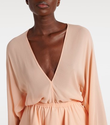 Alaïa Peplum georgette maxi dress