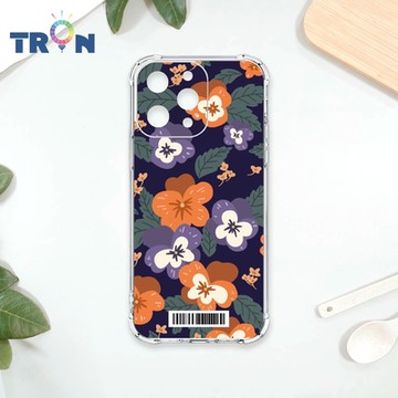 TRON IPHONE 15 PRO MAX 平塗手繪花朵E款 四角防摔載具殼 軟殼 手機殼