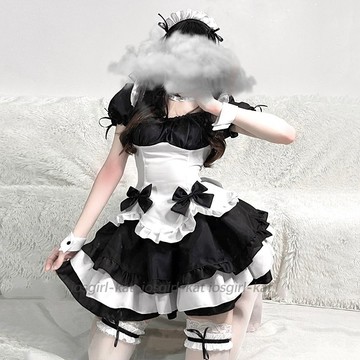 °• 𝘔𝘖𝘔𝘖𝘕𝘈 •°🫧現貨🫰S-5XL 有大尺碼 小貓的設定就是愛主人 日系軟妹 LOLITA 女僕裝 女傭8062