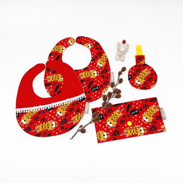 【小熊比比】萌虎蝴蝶結圍兜 平安符袋 紅包袋 利是 利是封