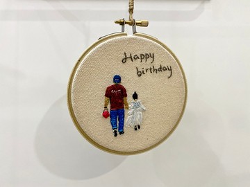 【客製】人像刺繡 相片刺繡 照片刺繡 生日刺繡