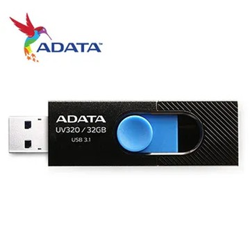 ADATA威剛 UV320 32GB USB3.2 隨身碟-黑