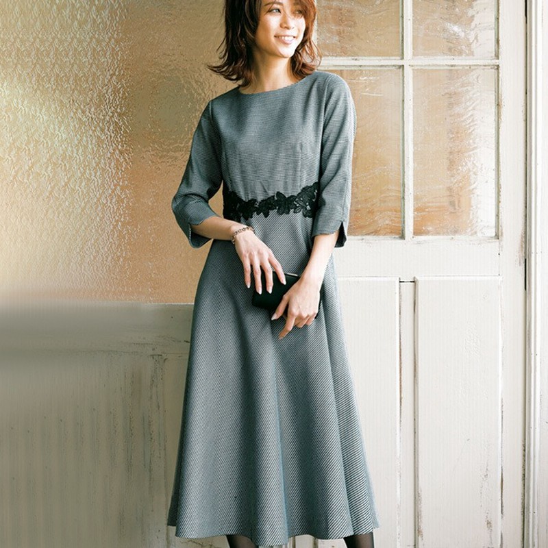 Ranan ウエストレース千鳥柄ワンピース M レディース 通販 Lineポイント最大4 0 Get Lineショッピング