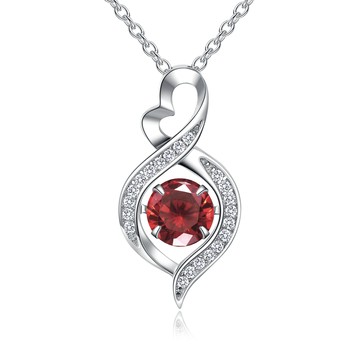 KATROY．天然紅碧璽項鍊．純銀