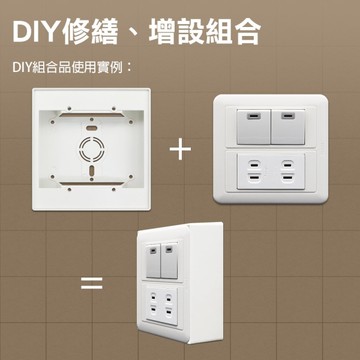 【朝日電工】 TL-2S2R+B 雅白大型夜光雙開雙插座明盒組