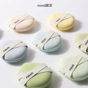 🍃高雄出貨🌸【NOVO】麻薯粉撲加厚粉餅氣墊雙繃帶粉餅棉花糖美容不卡粉不吃粉底液 粉撲氣墊粉底液專用超軟打造無瑕肌