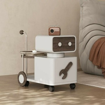 機器人旋轉邊幾沙發側邊櫃客廳小戶型床頭櫃茶幾置物架奶油小桌子