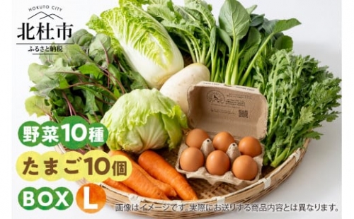 野菜たまごBOX『L』 すべて北杜市産