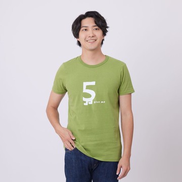 give me 5 字母T短袖蜜桃棉男T/芥末綠