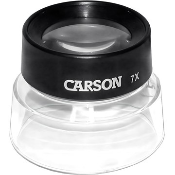 CARSON 卡薾紳 Lumi 碗狀放大鏡 7x  1個  黑色 + 透明色