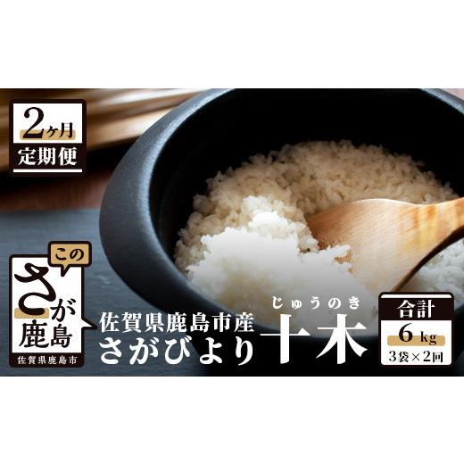 ふるさと納税 佐賀県 鹿島市 D-136 肥前の国 新鮮米 十木（さがびより）3kg×2か月定期便