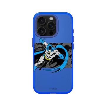 iPhone 16 Pro Clear 激光藍 - Batman 蝙蝠俠 - 復古漫畫插圖