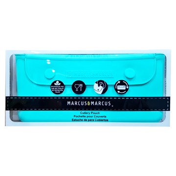 MARCUS&MARCUS 輕巧矽膠餐具收納袋 不含BPA/phthalate  1個  湖水綠