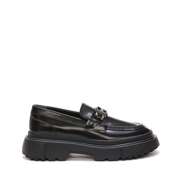 Hogan - Black Leather Loafers