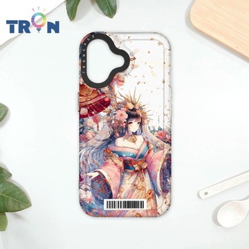 TRON IPhone 16 美麗的和服少女系列 防摔太空載具殼 透黑 軟硬 手機殼