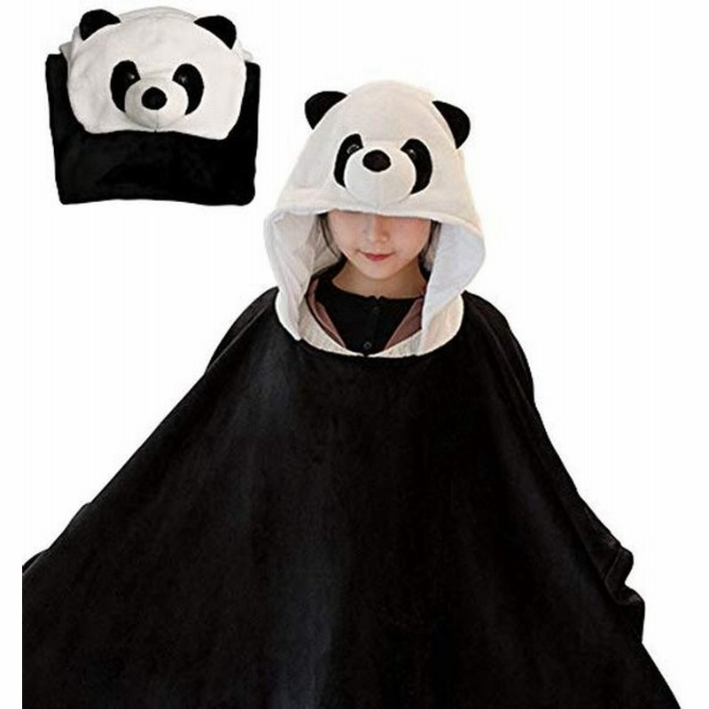 Pancy 着る毛布 ガウン マイクロファイバーフランネル パンダ耳付きフード ポンチョ ブランケット パーカー もこもこ とろとろ 洗える 通販 Lineポイント最大get Lineショッピング