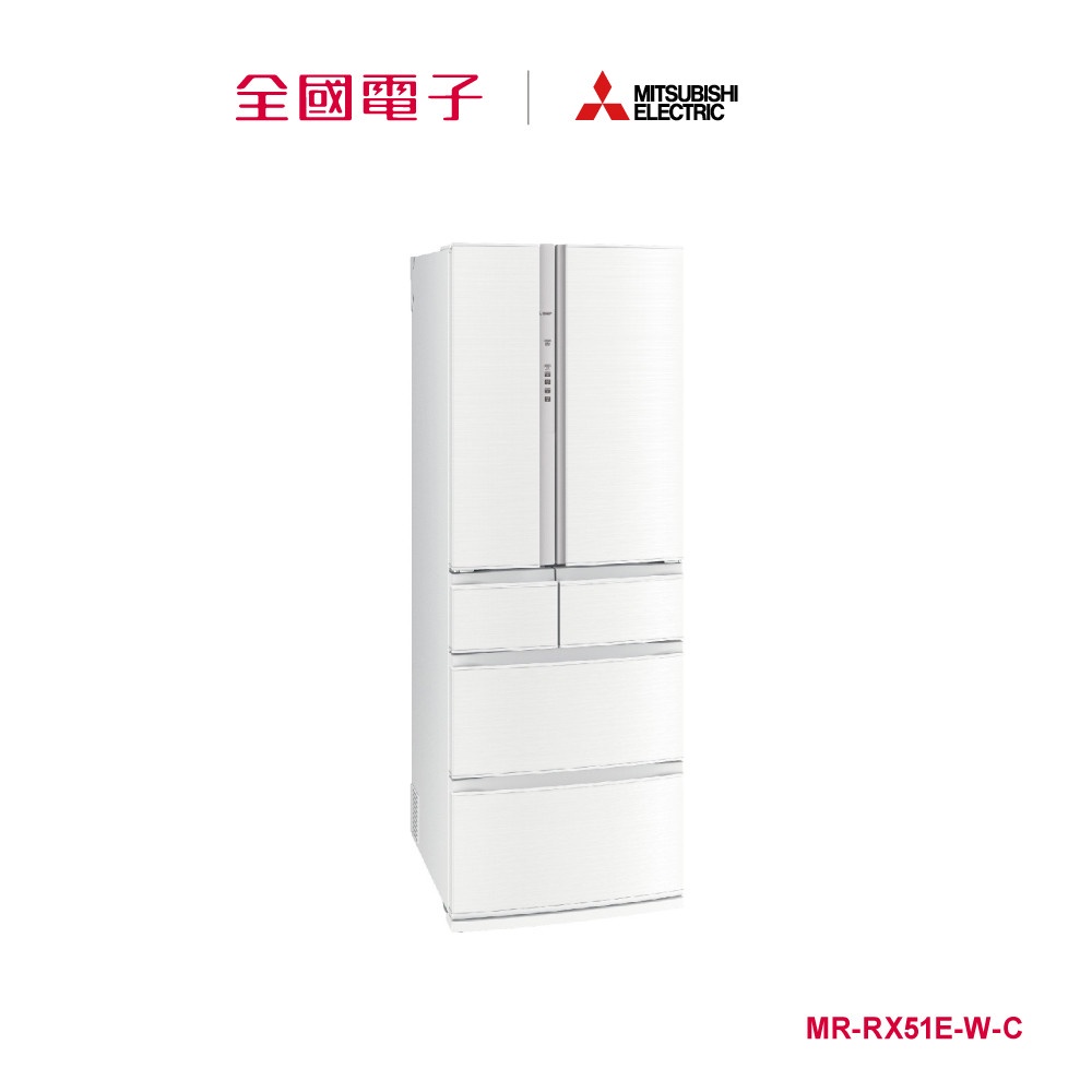 三菱513L六門美型鋼板日製冰箱白MR-RX51E-W-C 【全國電子