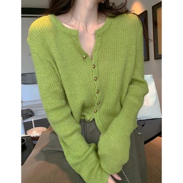 慵懶軟糯毛衣外套女春秋2026新款打底上衣溫柔風顯瘦內搭針織開衫