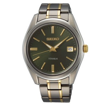 SEIKO精工 CS系列鈦金屬簡約時尚腕錶  禮物 6N52-00B0G/SUR377P1