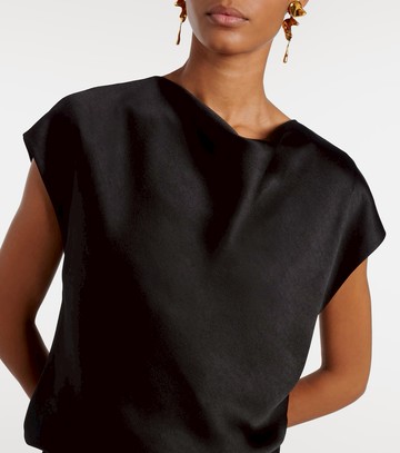 Vince Draped satin maxi dress