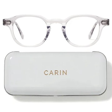 CARIN 復古方型膠框光學眼鏡 附眼鏡盒 DENSE-C6  145mm  透明色