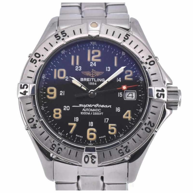 ブライトリング BREITLING A17040/A174B18PFA スーパーオーシャン 自動巻き メンズ 箱・保証書付き Q#121334 |  LINEブランドカタログ