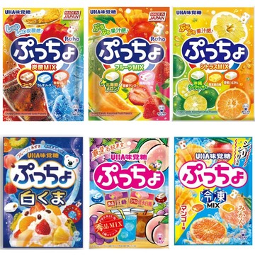#悠西將# 日本 UHA 味覺糖 噗啾 果汁汽水 綜合軟糖 熱帶水果 水果蘇打 味覺糖軟糖 綜合桃葡味