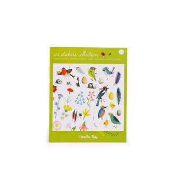 法國 Moulin Roty 植物學家-美麗鳥禽貼紙(133張)