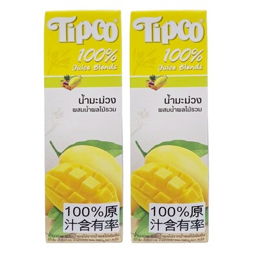 Tipco 芒果綜合果汁 100%天然果汁 無防腐劑 無人造香料 不添加糖 無著色劑  1L  2瓶