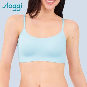 sloggi-ZERO FEEL 零感系列 細肩帶無痕內衣 清新藍