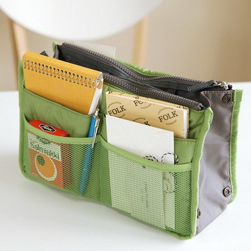 韓版加厚多功能手提雙拉鍊收納整理包中包