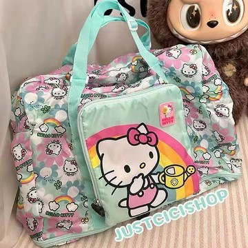 ✨臺灣出貨✨包麗美學HelloKitty可愛輕便尼龍行李收納摺疊包大容量旅行包袋