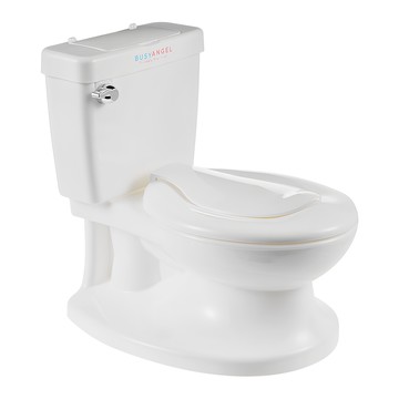 BUSYANGEL 兒童學習馬桶 白色  尺寸: 350 x 280 x 380mm  ABS塑膠 PP聚丙烯 鋼